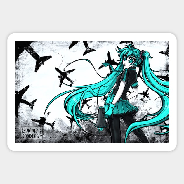 Love Is War Miku Sticker by GummyDoodles 